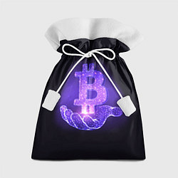 Мешок для подарков BITCOIN IN HAND БИТКОИН, цвет: 3D-принт