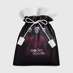 Мешок для подарков SQUID GAME ИГРА В КАЛЬМАРА СОТРУДНИКИ, цвет: 3D-принт