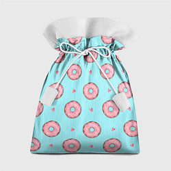 Мешок для подарков Розовые пончики, цвет: 3D-принт