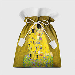 Мешок для подарков Влюблённые поцелуй художник Климт, цвет: 3D-принт
