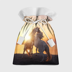 Мешок для подарков Лошади на закате, цвет: 3D-принт