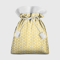 Мешок для подарков Цветок Жизни золото, цвет: 3D-принт
