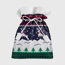 Мешок для подарков СВИТЕР С ОЛЕНЯМИ DEER SWEATER, цвет: 3D-принт
