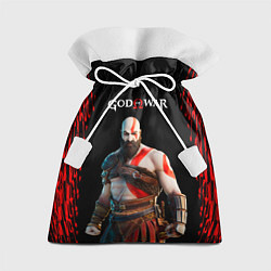 Мешок для подарков God of War красные разводы, цвет: 3D-принт