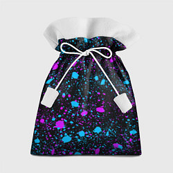 Мешок для подарков Брызги неоновые ярких красок, цвет: 3D-принт
