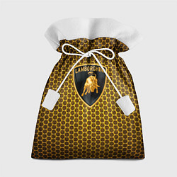 Мешок для подарков Lamborghini gold соты, цвет: 3D-принт