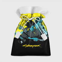 Мешок для подарков Ви и Джонни Cyberpunk 2077 Vi johnny, цвет: 3D-принт