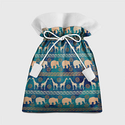 Мешок для подарков Жирафы и слоны, цвет: 3D-принт
