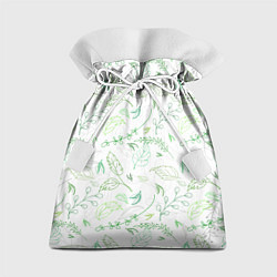 Мешок для подарков Хаос из зелёных веток и листьев, цвет: 3D-принт
