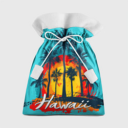 Мешок для подарков Hawaii Солнце, Пальмы, цвет: 3D-принт