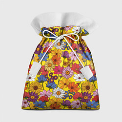 Подарочный мешок Цветочки-лютики на желтом фоне