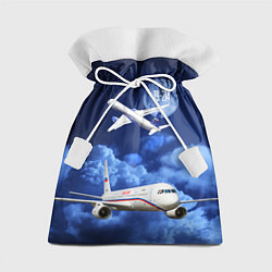 Мешок для подарков Пассажирский самолет Ту-214, цвет: 3D-принт