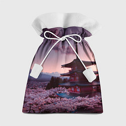 Мешок для подарков Цветение сакуры в Японии, цвет: 3D-принт
