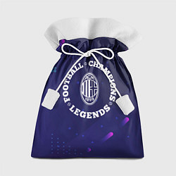 Мешок для подарков Символ AC Milan и круглая надпись Football Legends, цвет: 3D-принт