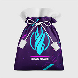 Подарочный мешок Символ Dead Space в неоновых цветах на темном фоне