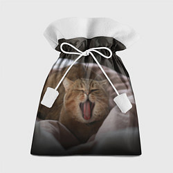 Мешок для подарков Эх, поспать бы! Зевающий котяра, цвет: 3D-принт