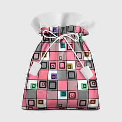 Подарочный мешок Розовый геометрический узор Geometric shapes