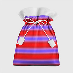 Мешок для подарков Striped pattern мягкие размытые полосы красные фио, цвет: 3D-принт