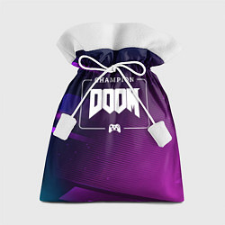 Мешок для подарков Doom Gaming Champion: рамка с лого и джойстиком на, цвет: 3D-принт