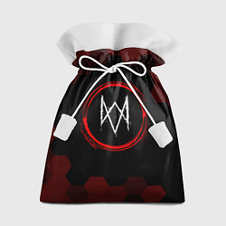 Подарочный мешок Символ Watch Dogs и краска вокруг на темном фоне