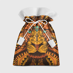 Подарочный мешок Африканский Лев Морда Льва с узорами Мандала