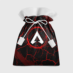 Подарочный мешок Символ Apex Legends и краска вокруг на темном фоне