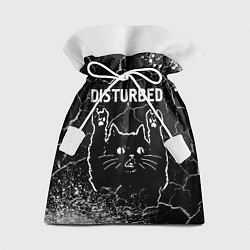 Мешок для подарков Группа Disturbed и Рок Кот, цвет: 3D-принт