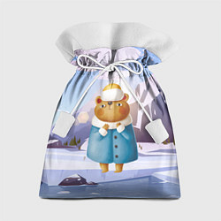 Мешок для подарков Медведица в шубке, цвет: 3D-принт