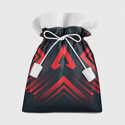 Подарочный мешок Красный символ Apex Legends на темном фоне со стре