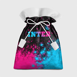 Мешок для подарков Inter - neon gradient: символ сверху, цвет: 3D-принт