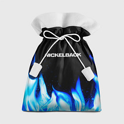 Мешок для подарков Nickelback blue fire, цвет: 3D-принт