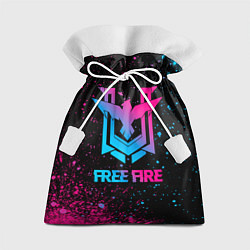 Мешок для подарков Free Fire - neon gradient, цвет: 3D-принт