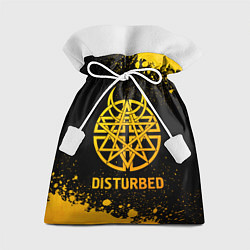 Подарочный мешок Disturbed - gold gradient