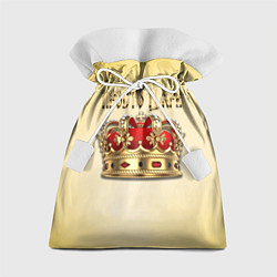 Мешок для подарков Просто Царь - золотая корона, цвет: 3D-принт