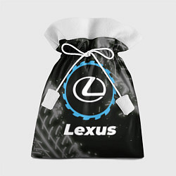 Мешок для подарков Lexus в стиле Top Gear со следами шин на фоне, цвет: 3D-принт