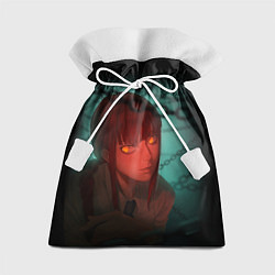 Мешок для подарков Макима на фоне цепей- Человек-бензопила, цвет: 3D-принт