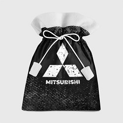 Подарочный мешок Mitsubishi с потертостями на темном фоне