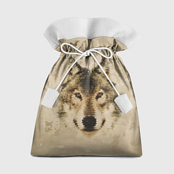 Мешок для подарков Полигональная голова волка, цвет: 3D-принт