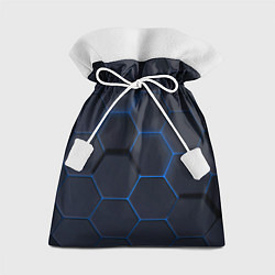 Мешок для подарков Неоновая броня голубая, цвет: 3D-принт