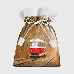 Мешок для подарков Одинокий трамвай - Россия, цвет: 3D-принт