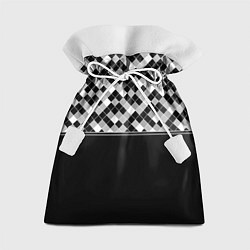 Подарочный мешок Черно-белый геометрический узор