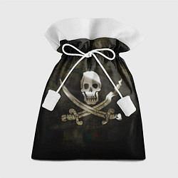 Подарочный мешок Пиратский флаг - череп с ножами