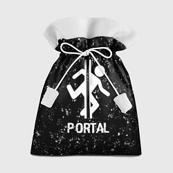 Мешок для подарков Portal glitch на темном фоне, цвет: 3D-принт