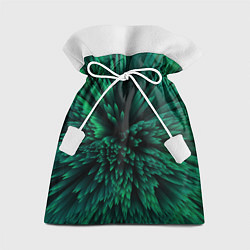 Мешок для подарков Объёмные острые зелёные фигуры, цвет: 3D-принт