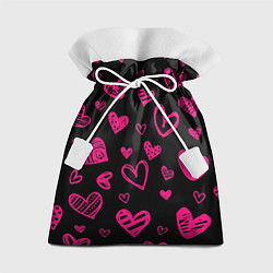 Мешок для подарков Розовые сердца, цвет: 3D-принт
