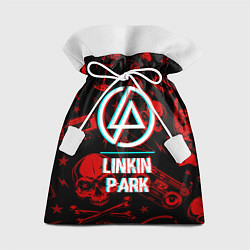 Мешок для подарков Linkin Park rock glitch, цвет: 3D-принт