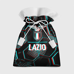 Подарочный мешок Lazio FC в стиле glitch на темном фоне