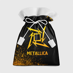 Подарочный мешок Metallica - gold gradient