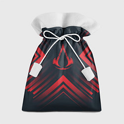 Подарочный мешок Красный символ Assassins Creed на темном фоне со с