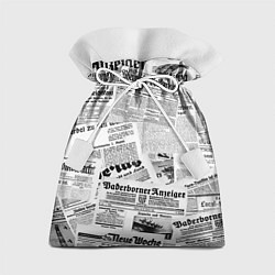 Мешок для подарков Газетный коллаж, цвет: 3D-принт